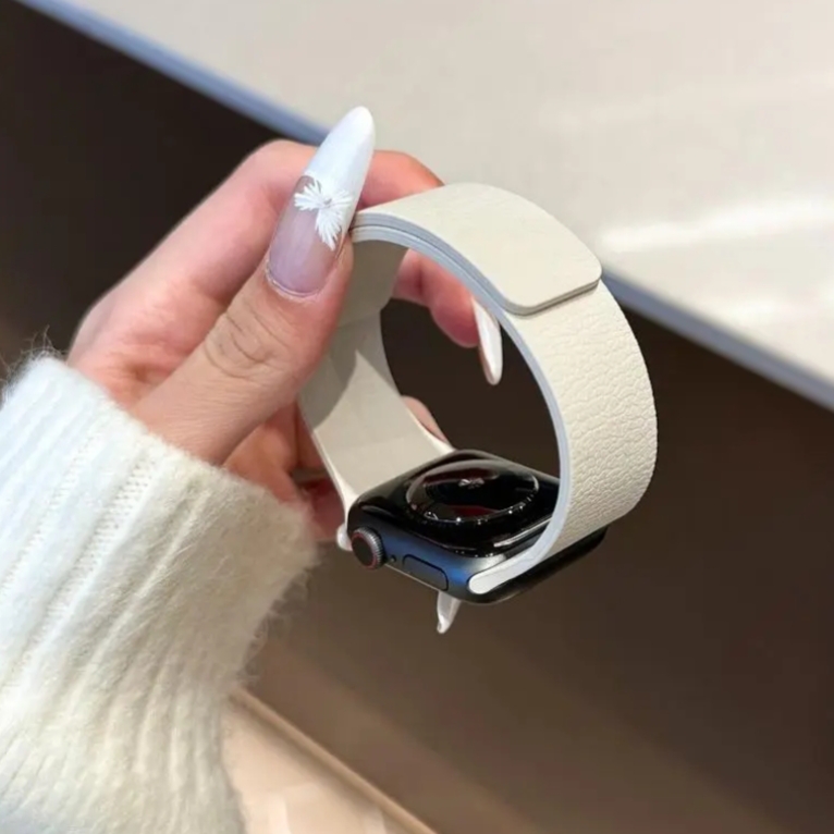 自流平纹理磁吸硅胶苹果手表iwatchS11表带applewatch10高级ultra - 图2