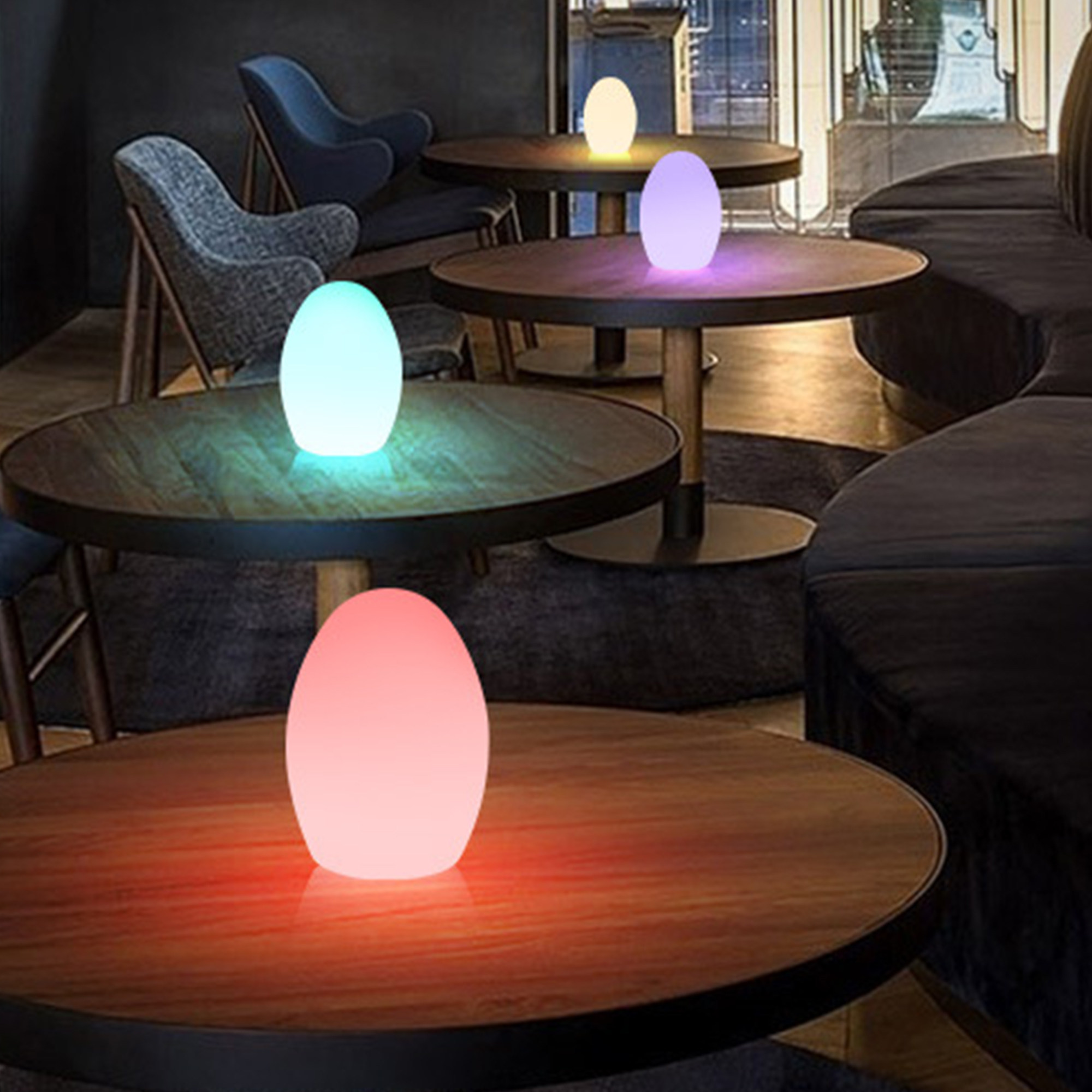 LED蛋形氛围灯餐厅酒吧桌灯卧室床头客厅小夜灯户外彩光装饰台灯