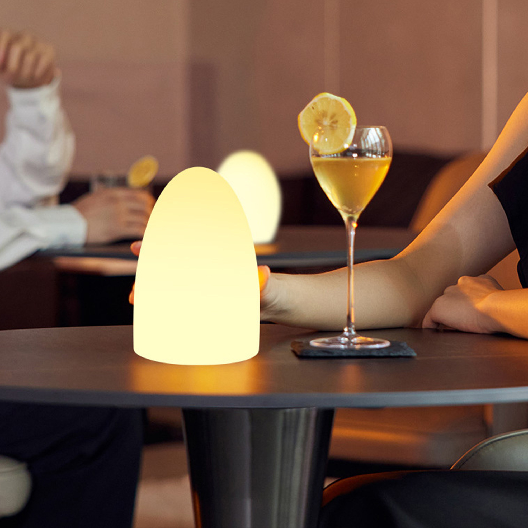 LED蛋形氛围灯餐厅酒吧桌灯卧室床头客厅小夜灯户外彩光装饰台灯