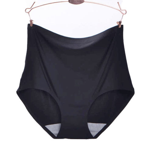 大码冰丝三角内裤女高腰收腹产后夏季薄款无痕200斤妈妈短裤夏季 - 图3