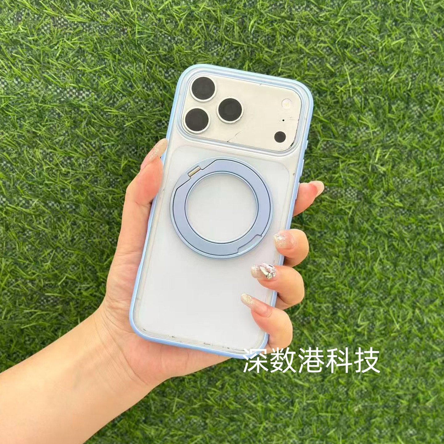 X-level is suitable for Apple 17Pro/18Pro/17Promax/18Promax magnetic rotatable ring holder, skin-like matte anti-fingerprint all-inclusive lens simple protective case