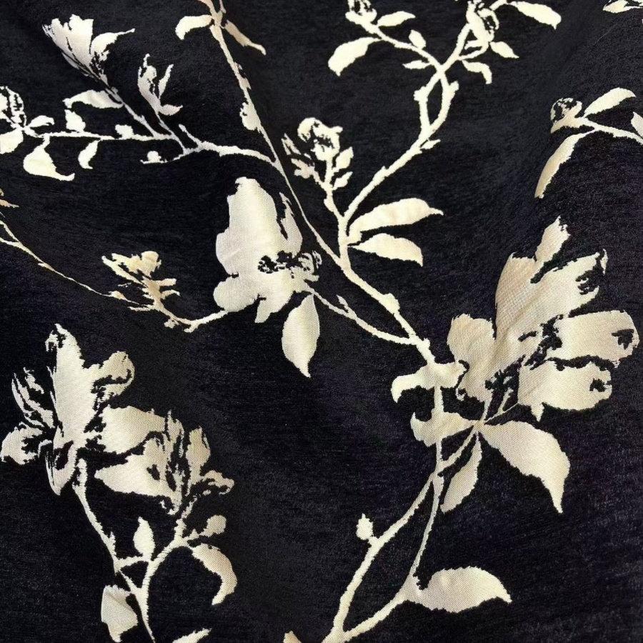 新款新中式布料色织雪尼尔金丝蔷薇花提花面料旗袍马面裙上衣布料,淘宝优惠券,粉丝福利购,淘宝优惠卷