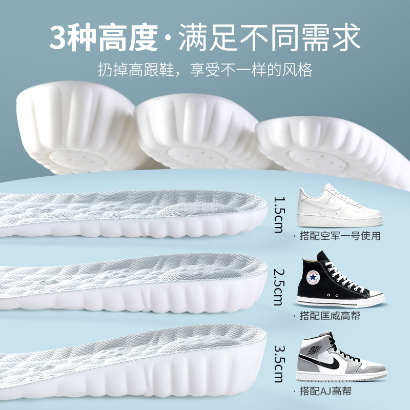 适用dunksb专用增高鞋垫女小个子内增高隐形不累脚增高垫踩屎感男 - 图3