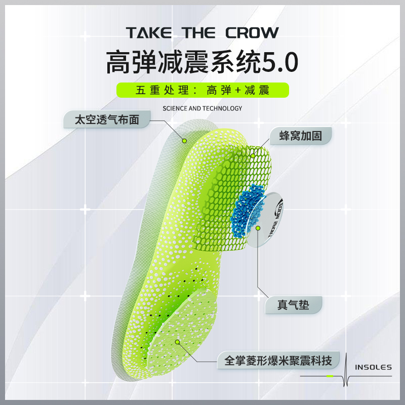 运动气垫鞋垫男aj专用踩屎感zoom高弹减震女吸汗防臭篮球aj1跑步 - 图2