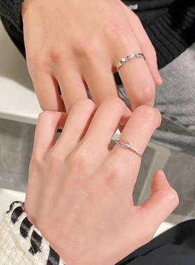 999纯银情侣戒指异地发货刻字