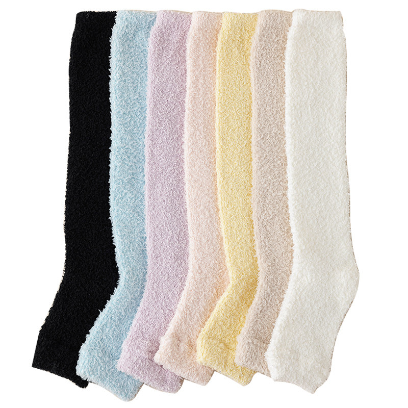 小腿袜女秋冬季加绒加厚珊瑚绒保暖月子睡眠长袜子护膝盖防寒腿套,淘宝优惠券,粉丝福利购,淘宝优惠卷