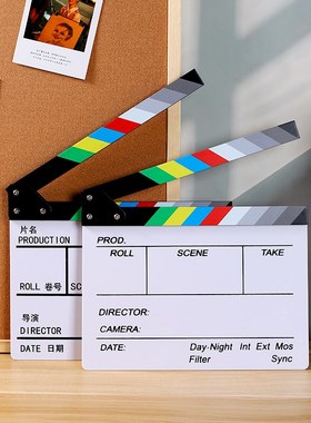 速发电影导演打板器亚克力中英文影视场组剧记板拍照摄影道具摆饰