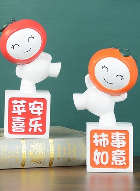 速发新中式电居进门玄关柜可爱祝福娃新摆件乔迁娃居客厅家视柜装