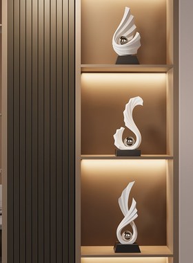 速发轻奢高件风生水起感柜摆档电视柜玄关家居装饰品客厅高级酒软