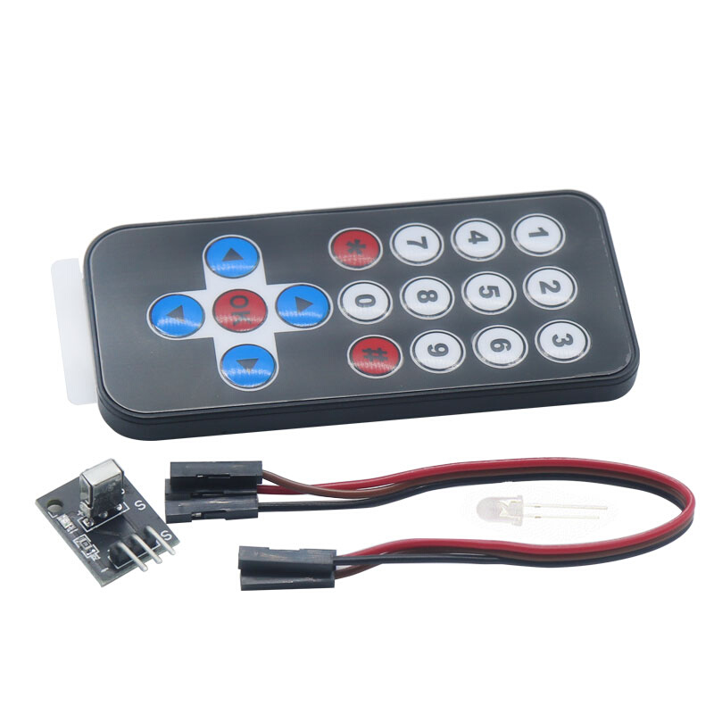 3件套，单片机 红外遥控模块 接收头HX1838 NEC编码红外 遥控器 - 图0