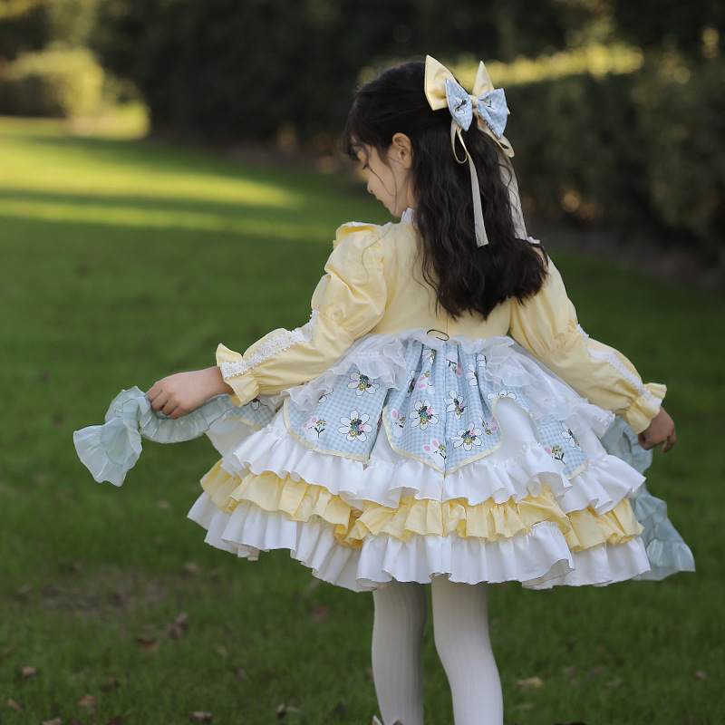 2024春装新款公主裙女童洛丽塔裙子儿童可爱萝莉塔Lolita蓬蓬裙子-图2