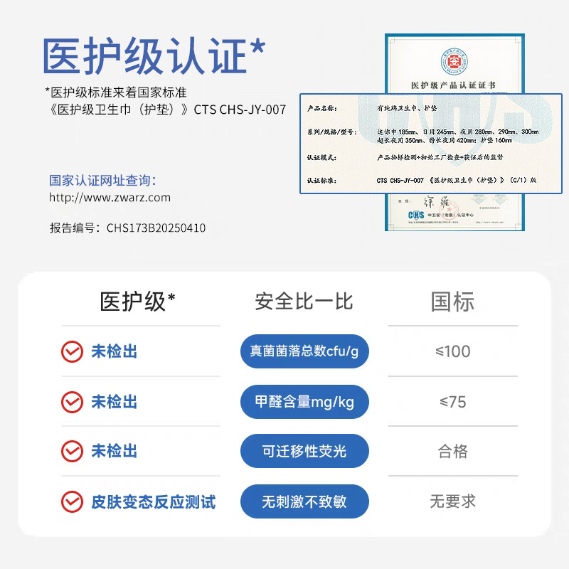 【优于新国标】有纯益生菌卫生巾亲肤日夜用干爽超薄透气官方正品