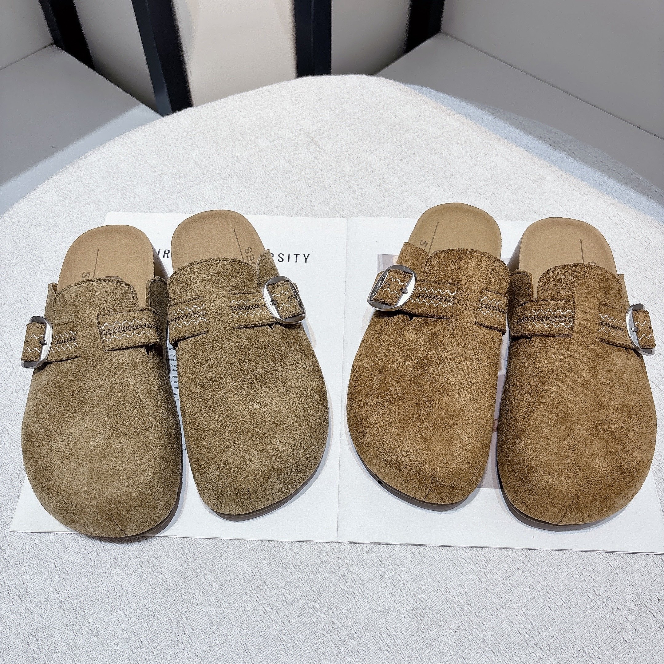 厚底勃肯鞋包头半拖鞋女外穿2025年秋季新款时尚休闲懒人博肯凉拖,淘宝优惠券,粉丝福利购,淘宝优惠卷