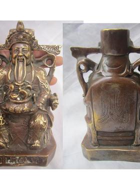 古玩黄铜工艺 铜观音摆件 乾隆年制观音铜像观音菩萨厂家直销