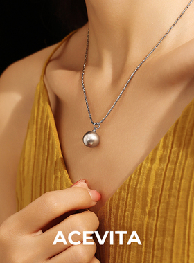 真铂金灰施家珍珠ACEVITA项链
