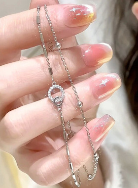 S925纯银几何手链女百搭高级感