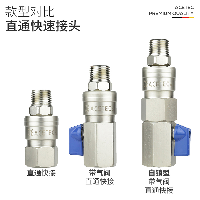 Acetec阿斯泰克400系列大风炮高压快速接头4分牙大流量省力接头-图1