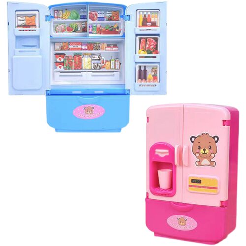 儿童玩具过家家迷你厨房冰箱玩具双开门电器仿真模拟男孩女孩宝宝 - 图3