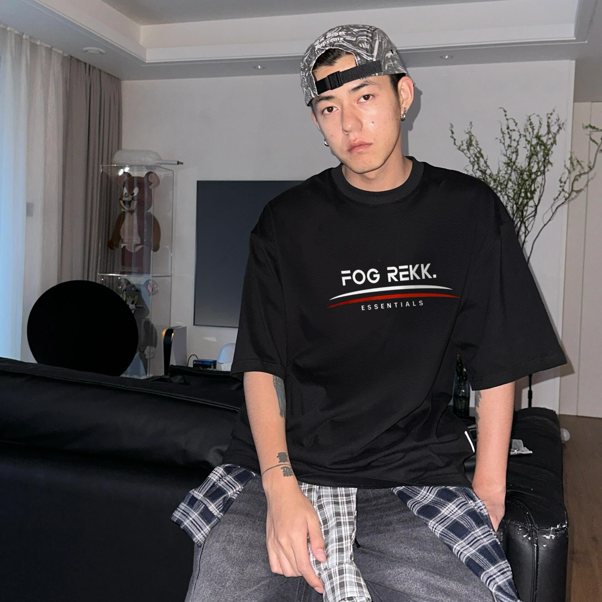 FOG REKK ESSENTIALS小众潮牌美式夏季纯棉宽松男士情侣短袖T恤 - 图1