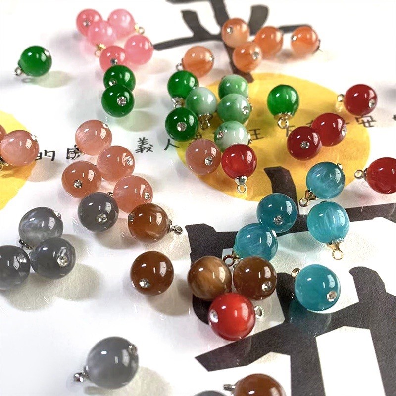 仿玉石纽扣DIY珠扣旗袍中式盘扣扣子圆形珠子复古辅料配件彩色,淘宝优惠券,粉丝福利购,淘宝优惠卷