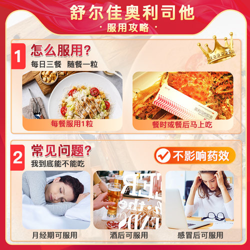 舒尔佳奥利司他胶囊减肥药抗肥胖减重男女排油丸官方旗舰店正品 - 图0