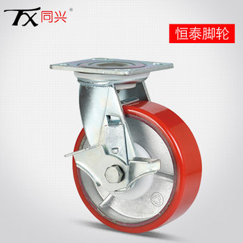 ລໍ້ໜັກ ລໍ້ universal core 5-inch wheel 8-inch cast iron 6-inch PU polyurethane trolley caster industrial 4-inch