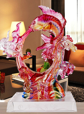 琉璃摆件金玉满堂家居装