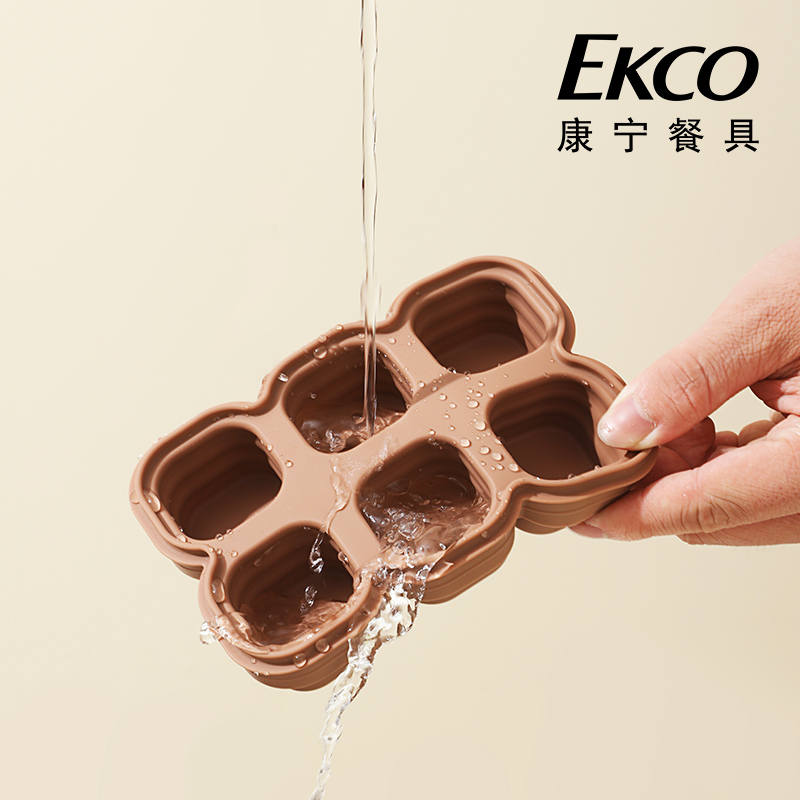 康宁宝宝硅胶冰格辅食盒可蒸煮辅食储存冷冻格婴儿分装盒冰格模具 - 图3