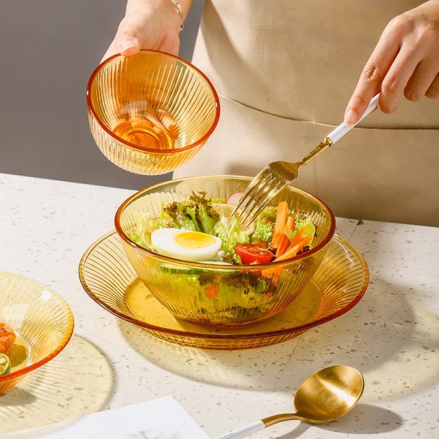 Corning tableware rice bowl food grade microwave oven special rice bowl small noodle bowl high temperature resistance glass bowl household use