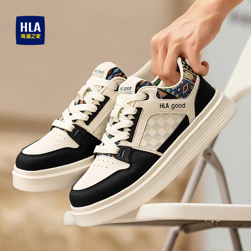 HLA/海澜之家男鞋2025冬季百搭潮鞋增高加绒青少年休闲小白板鞋男,淘宝优惠券,粉丝福利购,淘宝优惠卷