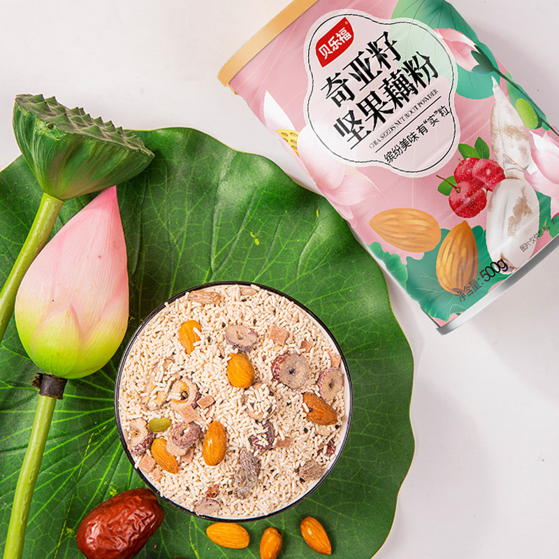 藕粉坚果羹奇亚籽官方旗舰店正品纯罐装莲藕粉桂花果早餐食品,淘宝优惠券,粉丝福利购,淘宝优惠卷