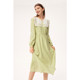Shifanli Lace Splicing Dress Summer Baby Doll Collar Mint Mambo Tea Break Dress for Women Evely Outlets Store