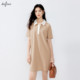 Eveli casual commuting polo contrast collar embroidered label dress 2024 autumn new temperament skirt