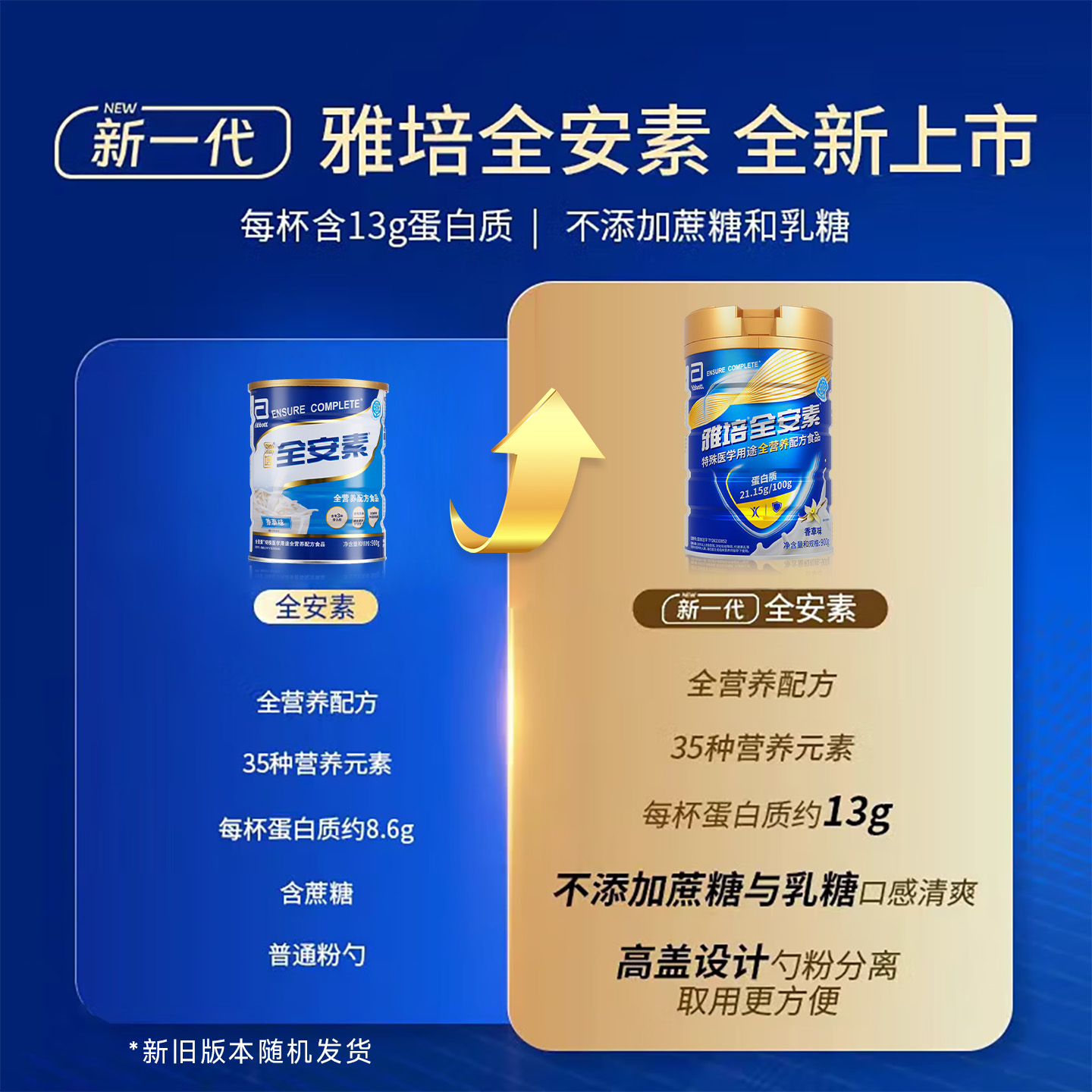 雅培新一代全安素特医全营养配方粉900g罐香草味官方正品旗舰店 - 图0