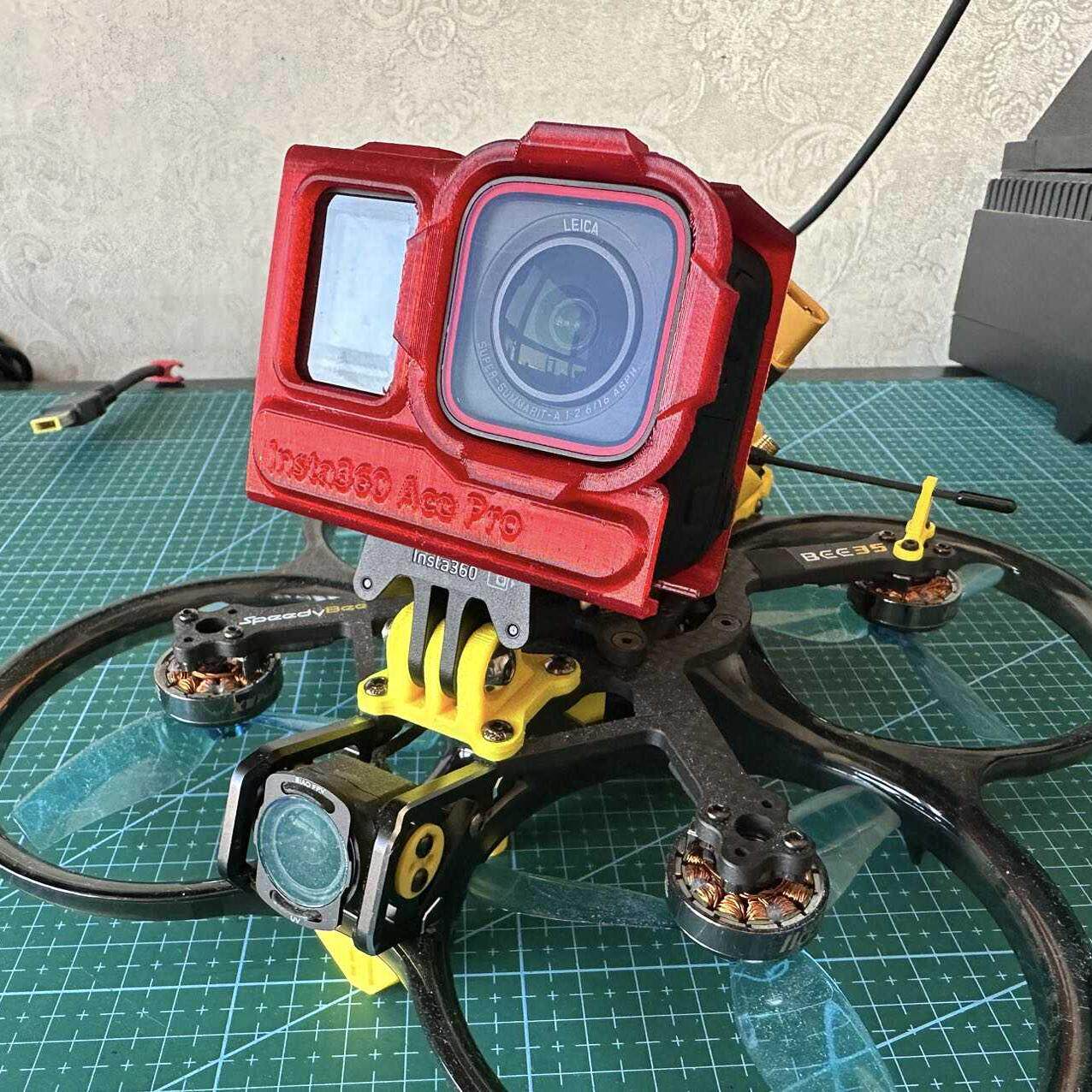 Insta360 ace pro防爆运动相机打印件 碳板保护套穿越无人机狗笼 - 图3