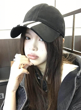 韩版时尚三条杠显脸小棒球帽