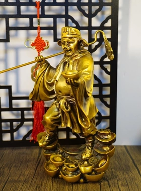 多吉缘黄铜天八戒摆件铜天蓬元帅像蓬元帅铜像生猪肖猪猪家居装饰