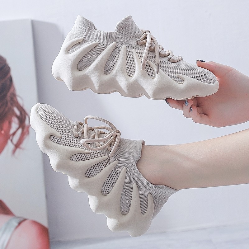 国潮情侣款八爪鱼女鞋2024新款软底透气火山袜子鞋运动跑步椰子鞋,淘宝优惠券,粉丝福利购,淘宝优惠卷