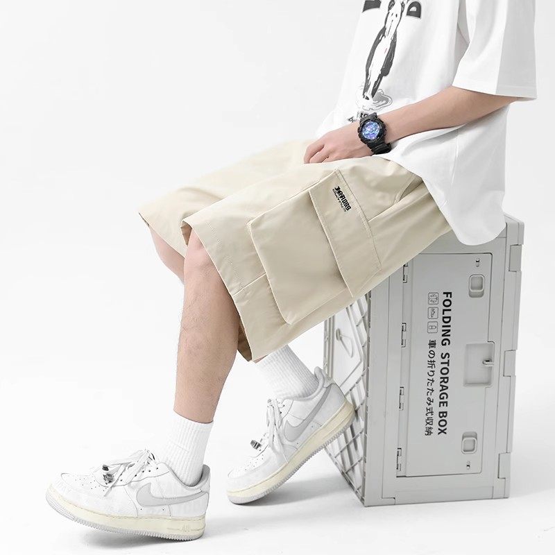 工装短裤男夏季2025新款美式潮牌大口袋休闲裤男生黑色五分中裤子,淘宝优惠券,粉丝福利购,淘宝优惠卷