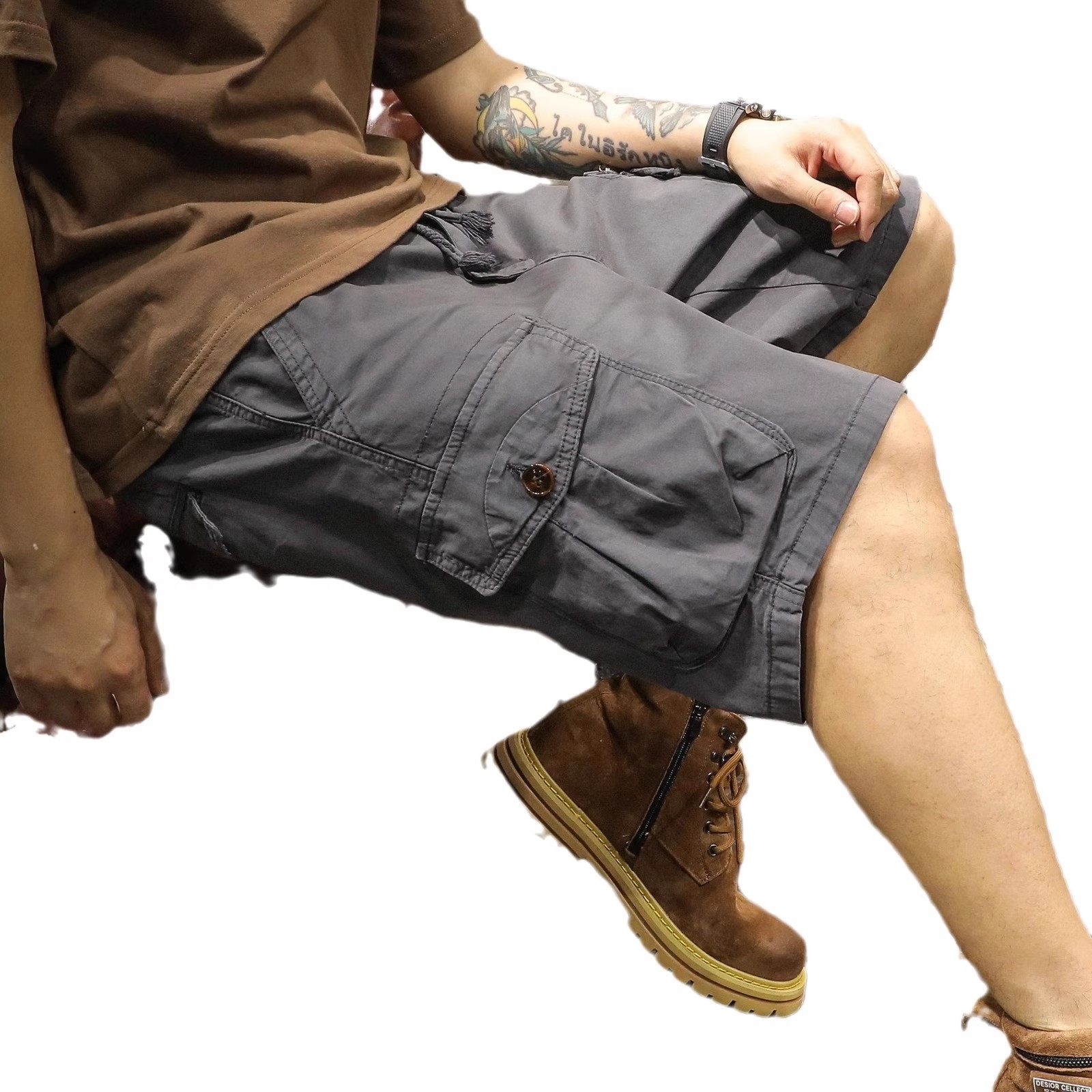 日系机能风工装短裤男潮流百搭夏季宽松大码男装沙滩休闲五分裤子,淘宝优惠券,粉丝福利购,淘宝优惠卷