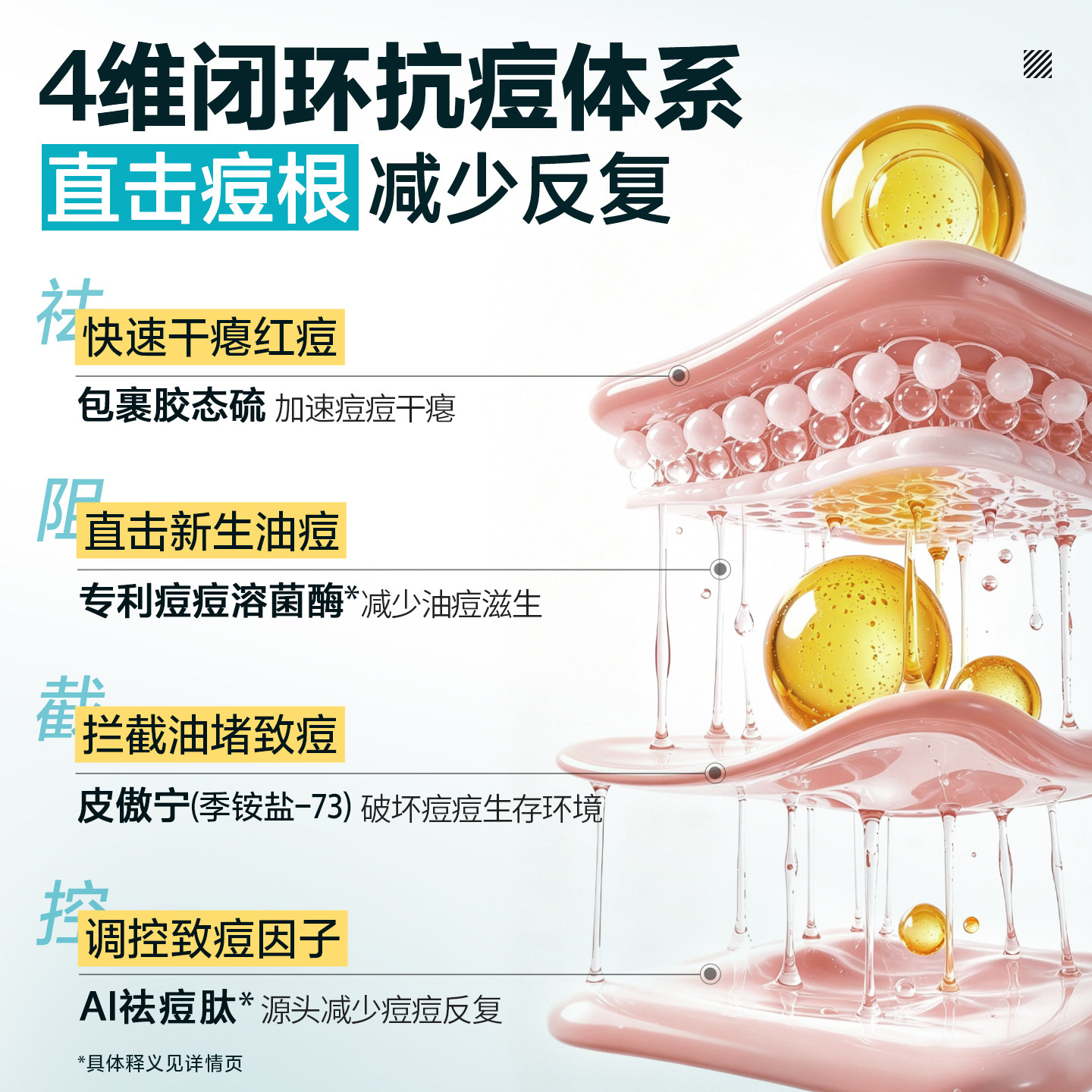 欧豪同款海洋至尊三棱镜祛痘洗面奶男士专用控油氨基酸洁面乳套装