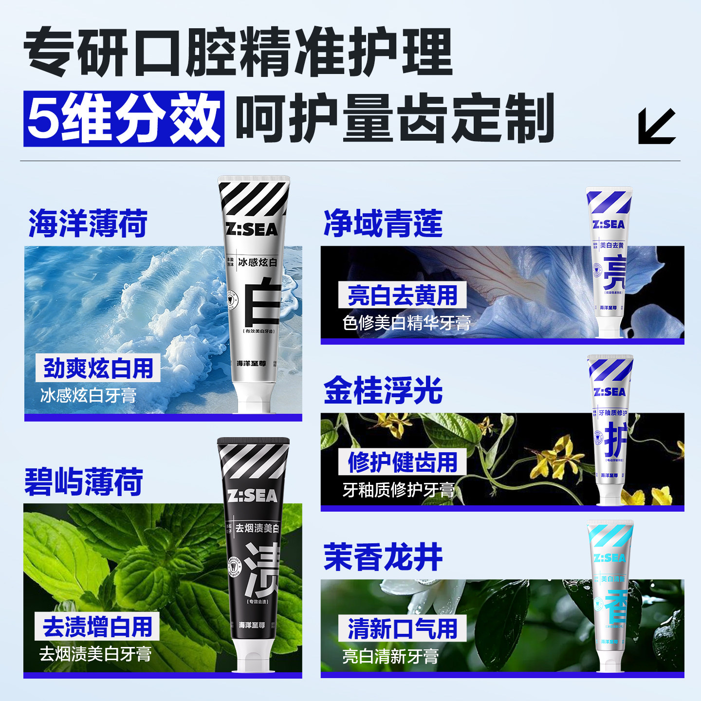 【欧豪同款】海洋至尊炫白牙膏去黄去口臭清新口气亮白持久去烟渍