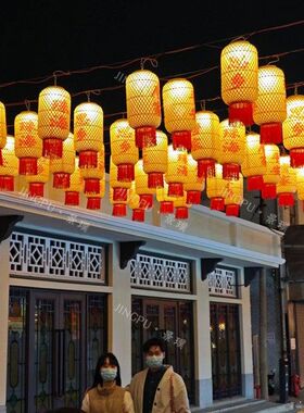 新年节日油纸潮汕灯笼景区街道户外防水防晒古风吊挂装饰节日布置