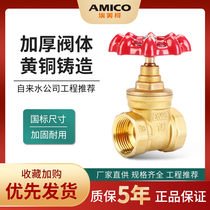 Emekke 169 brass gate valve 4 points 6 points internal thread gate valve tap water valve switch home full copper thickened