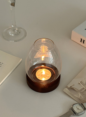 玻璃装饰摆件简约防风烛台