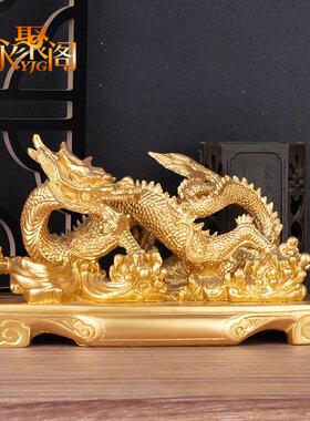 厂家祥龙盛世龙摆件神兽图腾龙树脂工艺品摆件创意家居摆件