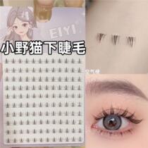 Small Red Book Small Wild Cat Lower Eyelash Fake Eyelash Woman Nature Emulation Trilogy Sectional Cat Ears Lower Eyelash