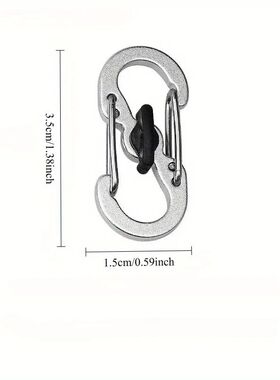 5PCS mini 8-shaped aluminum alloy with lock 8-shaped buckle