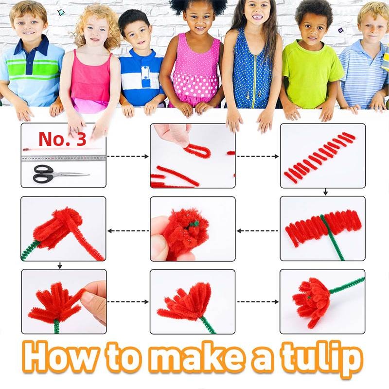 500pcs Thick Colorful pipe cleaners Rainbow Arts Crafts DIY - 图2