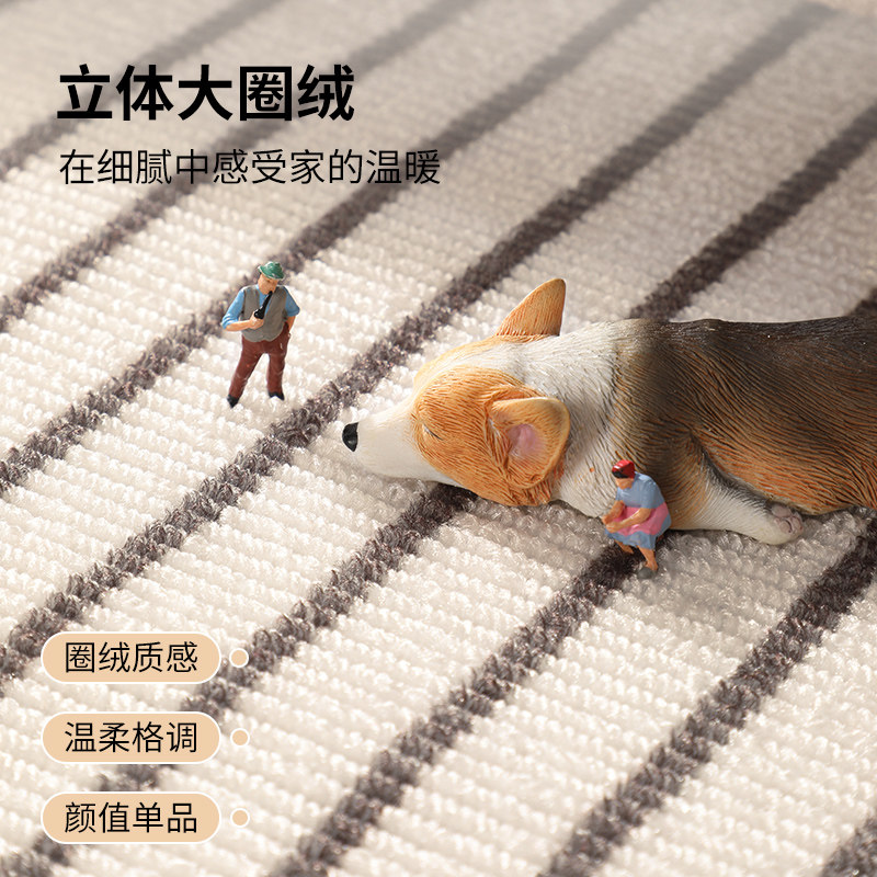 奶油风地毯客厅2025新款免洗可擦沙发茶几垫子卧室房间免打理地垫